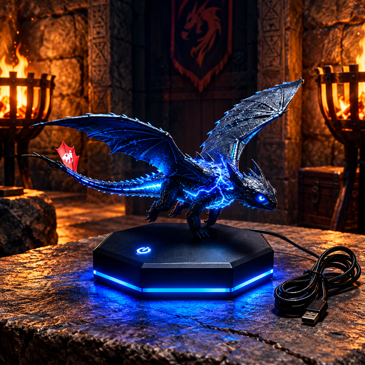 🐉 The Levitating Night Fury Dragon – Magic That Actually Floats! Only Rs. 999