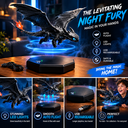 🐉 The Levitating Night Fury Dragon – Magic That Actually Floats! Only Rs. 999