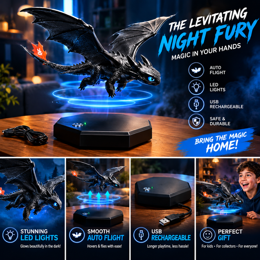 🐉 The Levitating Night Fury Dragon – Magic That Actually Floats! Only Rs. 999